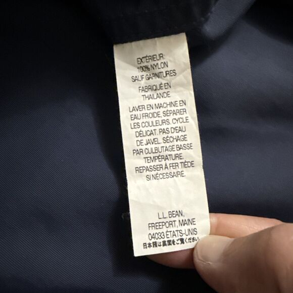 LL Bean Mountain Classic Anorak Jacket Navy Pullover Hooded Rain Coat Men’s XL - Picture 16 of 16